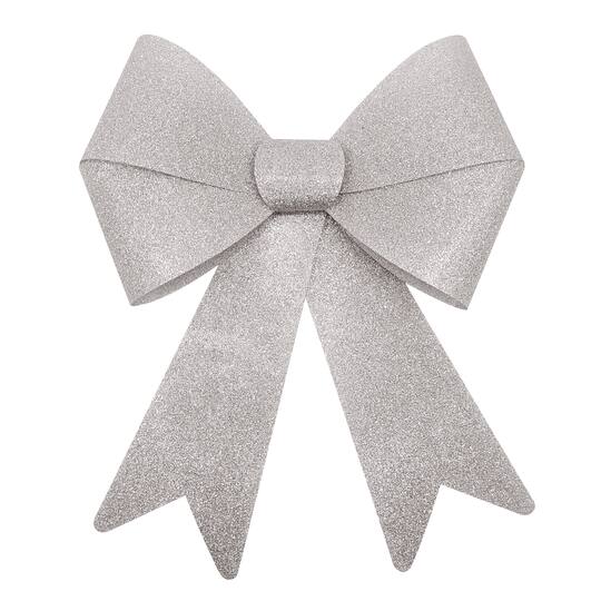 18&#x22; Silver Glitter Bow by Celebrate It&#x2122; Christmas